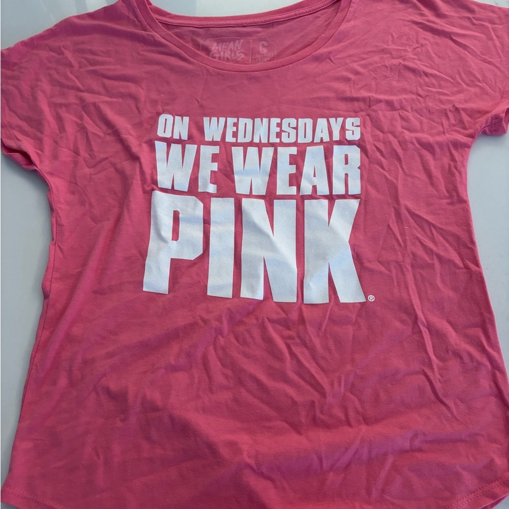 Mean Girls 'On Wednesdays We Wear Pink' Women's Pink Graphic Tee